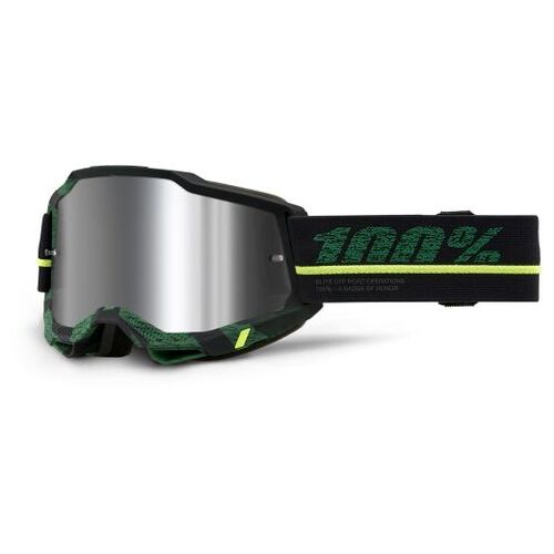 100% Accuri2 Goggle Overlord Flash Silver Lens