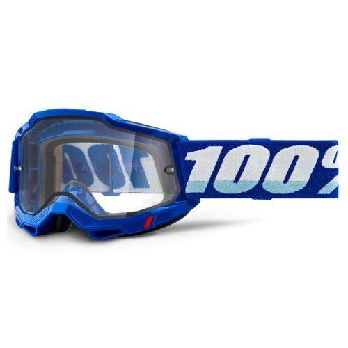 100% Accuri2 Enduro Moto Goggle Blue Clear Lens