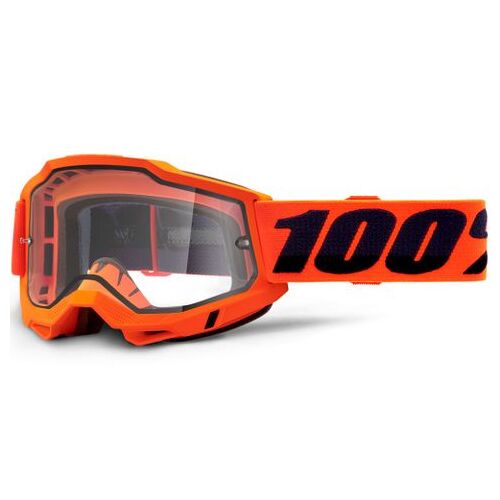 100% Accuri2 Enduro Moto Goggle Orange Clear Lens
