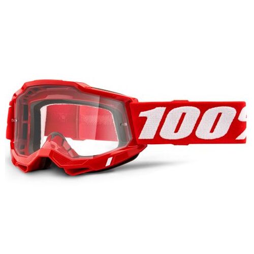 100% Accuri2 OTG Goggle Red Clear Lens