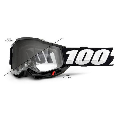 100% Accuri2 UTV/ATV Sand/OTG Goggle Black Photochromic Lens