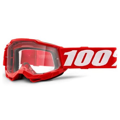 100% Accuri2 Youth Goggle Red Clear Lens