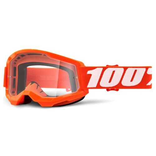 100% Strata2 Goggle Orange Clear Lens