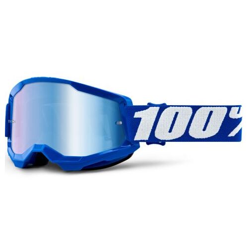 100% Strata2 Goggle Blue Mirror Blue Lens