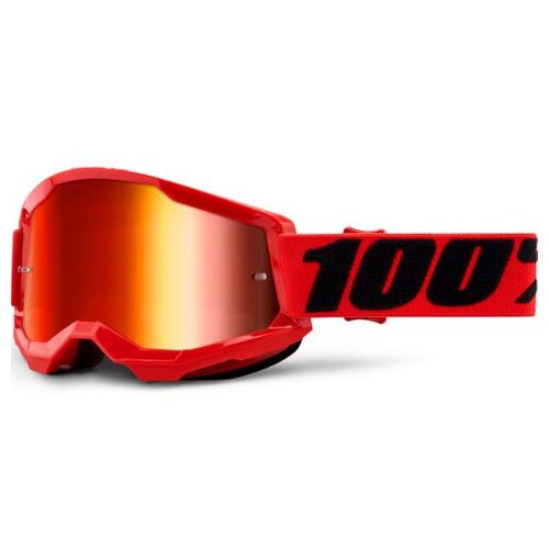 100% Strata2 Goggle Red Mirror Red Lens