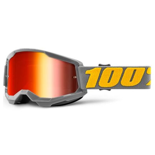 100% Strata2 Goggle Izipizi Mirror Red Lens