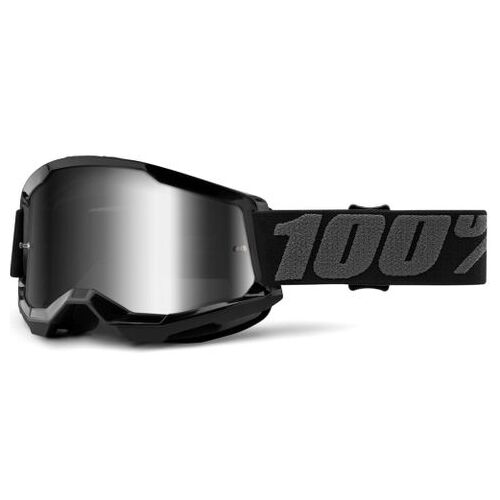 100% Strata2 Goggle Black Mirror Silver Lens