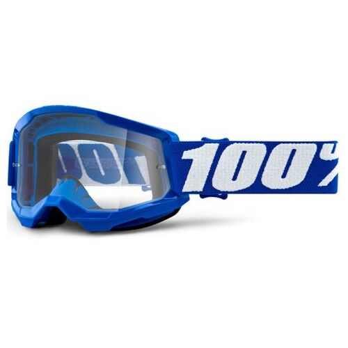 100% Strata2 Youth Goggle Blue Clear Lens