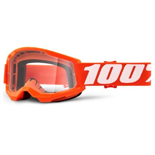100% Strata2 Youth Goggle Orange Clear Lens