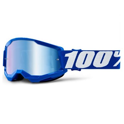100% Strata2 Youth Goggle Blue Mirror Blue Lens