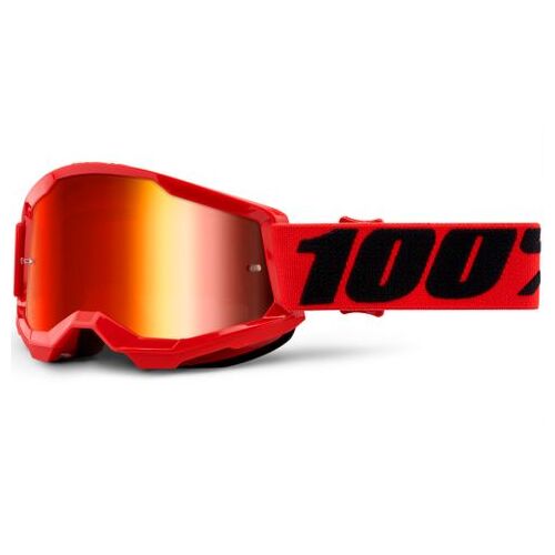 100% Strata2 Youth Goggle Red Mirror Red Lens