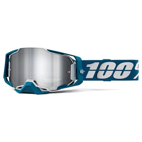 100% Armega Goggle Albar Flash Silver Lens