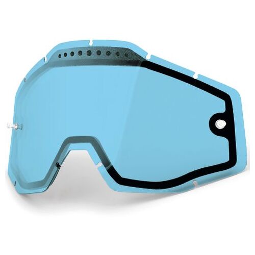 100% Racecraft, Accuri & Strata Blue Vented Dual Lens
