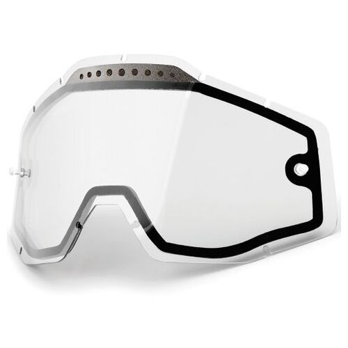 100% Racecraft, Accuri & Strata Clear Vented Dual Lens