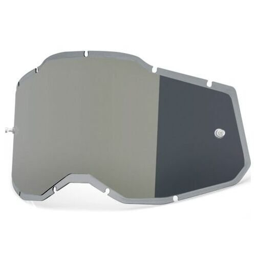 100% Racecraft2, Accuri2 & Strata2 Injected Mirror Silver Lens