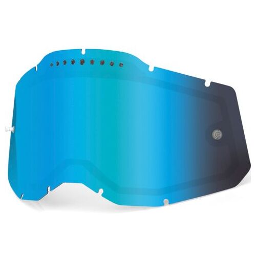 100% Racecraft2, Accuri2 & Strata2 Vent Dual Mirror Blue Lens