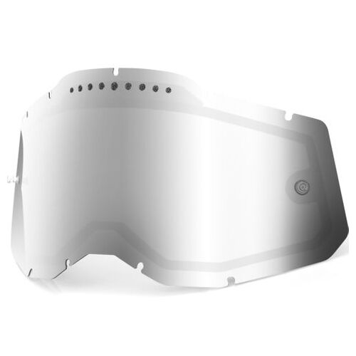 100% Racecraft2, Accuri2 & Strata2 Vent Dual Mirror Silver Lens