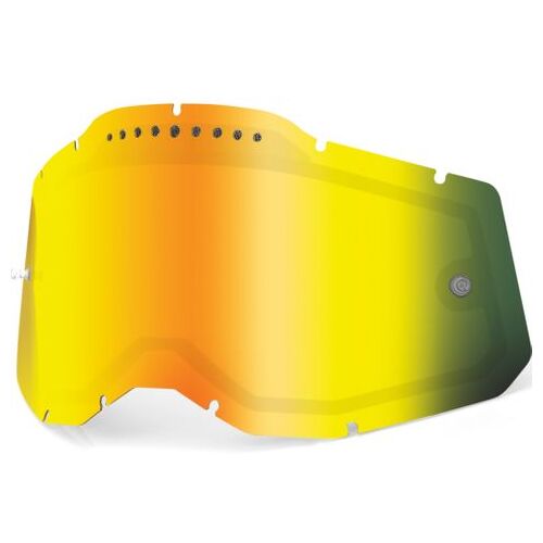 100% Racecraft2, Accuri2 & Strata2 Vent Dual Mirror Gold Lens