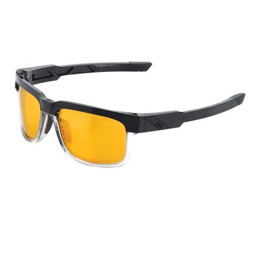 100% Type-S Sunglasses Licorice with Gold Mirror Lens