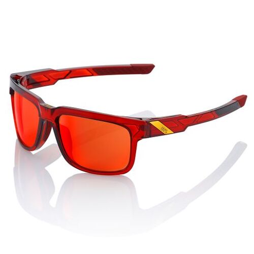 100% Type-S Sunglasses Cherry Palace with Deep Red Mirror Lens