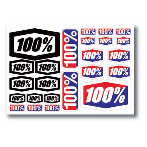100% Decal Sheet 8" x 5.5"
