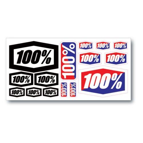 100% Decal Sheet 8" x 4"