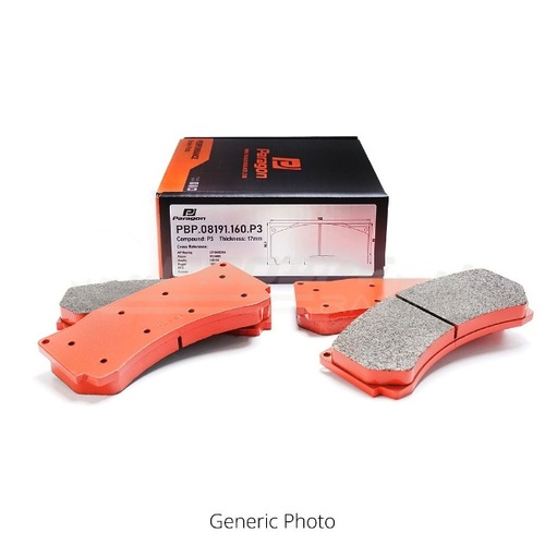 Paragon P3 Road & Track Brake Pads - Alcon CAR17 6-Piston Caliper