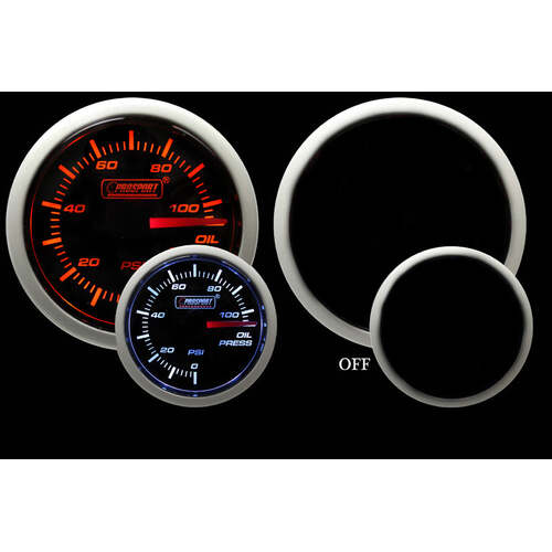 Prosport 52mm BF Series Performance Gauge Range - Amber/White