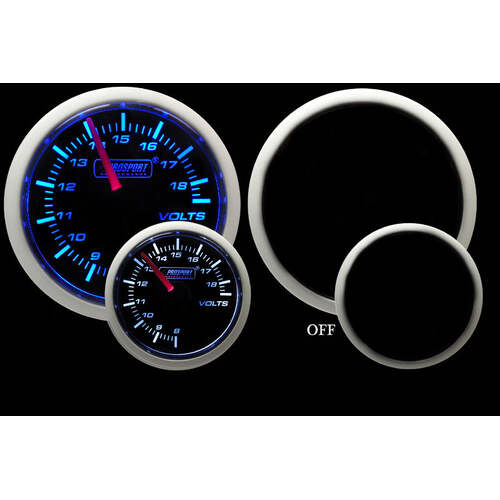 Prosport 52mm BF Series Volt Gauge - Blue/White