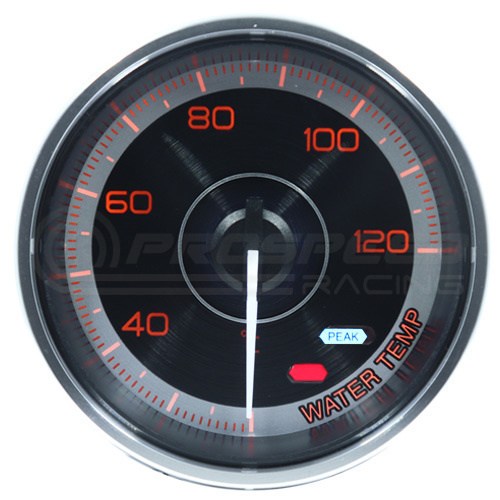 Prosport 52mm Crystal Series Water Temperature Gauge - Amber/White