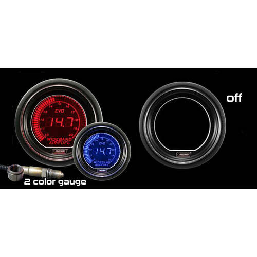 Prosport 52mm Evo Series Air/Fuel Ratio Narrowband Gauge - Red/Blue