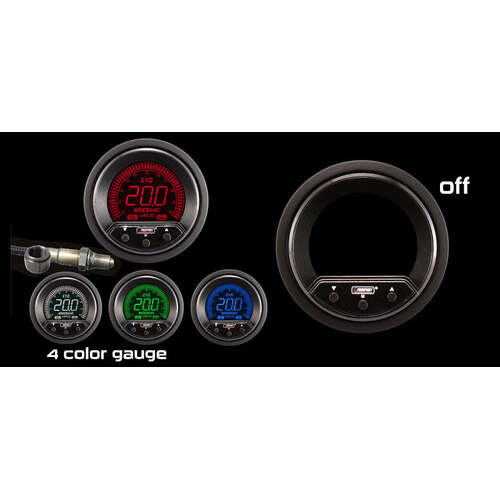 Prosport 52mm Evo PK Series Oil Pressure Gauge - Red/Blue/Green/White