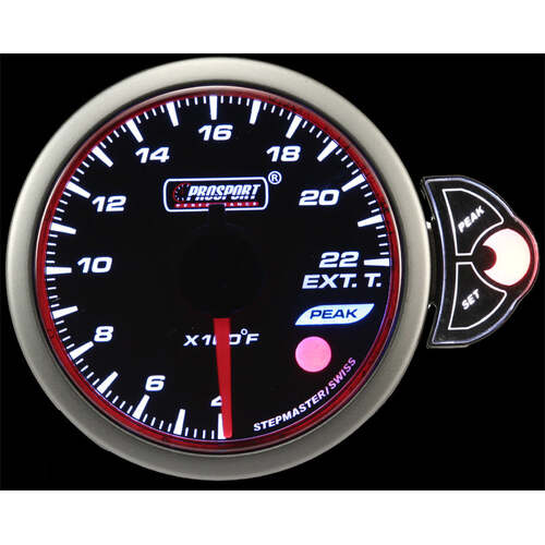 Prosport 52mm Halo PK Series Exhaust Gas Temperature (EGT) Gauge - Red/White/Blue