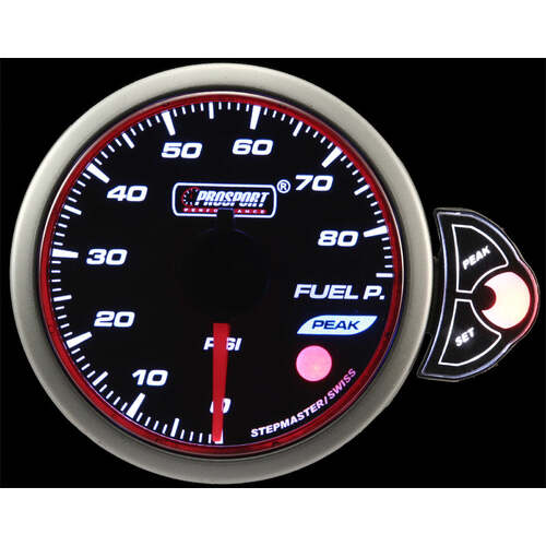 Prosport 52mm Halo Series Fuel Pressure Gauge - White