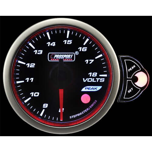 Prosport 52mm Halo Series Volt Gauge - White