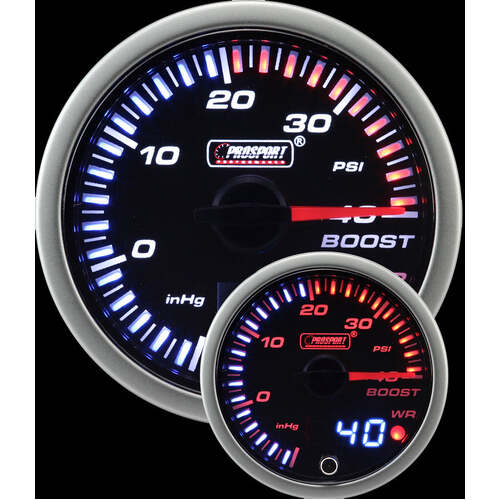 Prosport 52mm JDM Series Boost Gauge - Amber/White