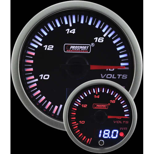 Prosport 52mm JDM Series Volt Gauge - Amber/White