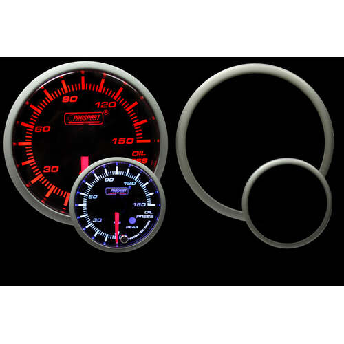 Prosport 52mm SM Series Oil Pressure Gauge - Amber/White