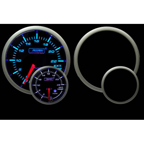 Prosport 52mm SM Series Exhaust Gas Temperature (EGT) Gauge - Blue/White