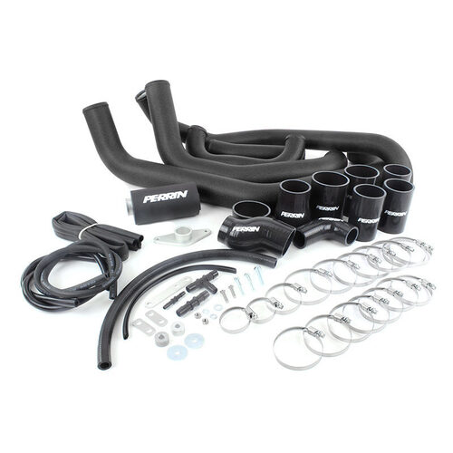 Perrin PSP-ITR-430-2BK/BK Front Mount Intercooler Boost Tube Kit Only (STi 08-14) Black Piping
