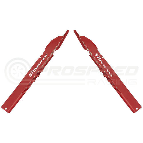 PSR "STI Performance" Vented Fender Shrouds Red for Subaru WRX/STI VA 15-21