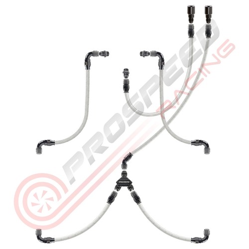 PSR/Raceworks Parallel Fuel Rail Kit Suit 1/8" NPT FPR w/Teflon Hose No FPR PSR-RWH-203