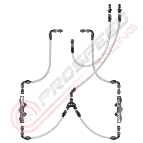 PSR/Raceworks Parallel Fuel Rail Kit  Turbosmart FPR800 Black PSR-RWH-424