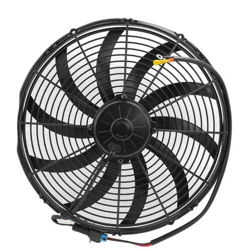 PWR 16" Fan Skew Blade Pull 12V Extreme Performance (2460CFM) (93mm Deep) (Includes Gasket & Wiring Loom)