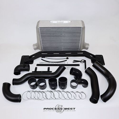 Process West Stage 4 intercooler kit (Suits Ford Falcon FG) PWFGIC04 RAW FINISH