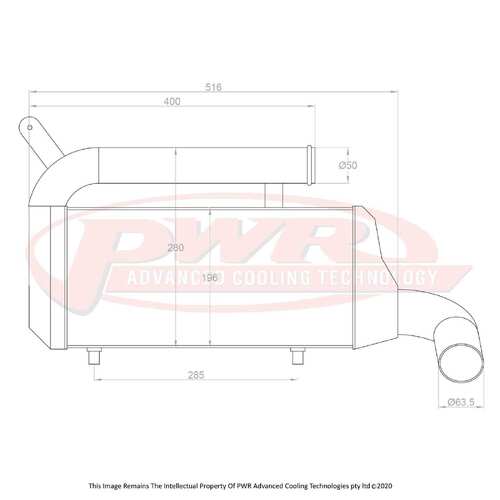 PWR 68mm Intercooler for Mazda MX-5 4cyl Turbo 99-05)