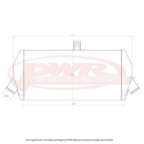 PWR Large 68mm Intercooler for Mitsubishi Evo 7 01-03)