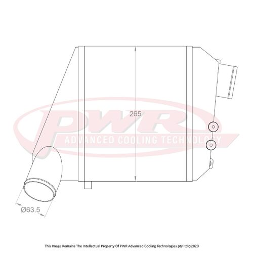 PWR 116mm Intercooler - Suits factory Location for Toyota Supra 93-02)