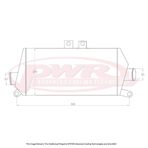 PWR 68mm Intercooler for Mitsubishi Evo 2-3 94-96)