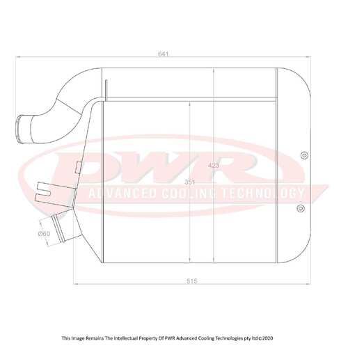 PWR 1/4 BSP 55mm Intercooler for Ford Falcon BF F6 Typhoon 05-08)